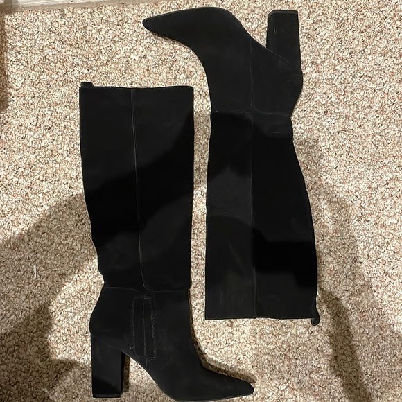 Shoes | Copy Steve Madden Raddle Black Suede Boots | Poshmark